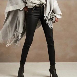 NWT! Banana Republic Black Coated Mid-Rise Skinny Jeans - Size 27🩷